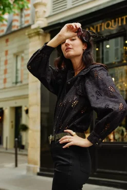 Blouses & Chemisiers|LA PETITE ÉTOILE Blouse Arsine Noir