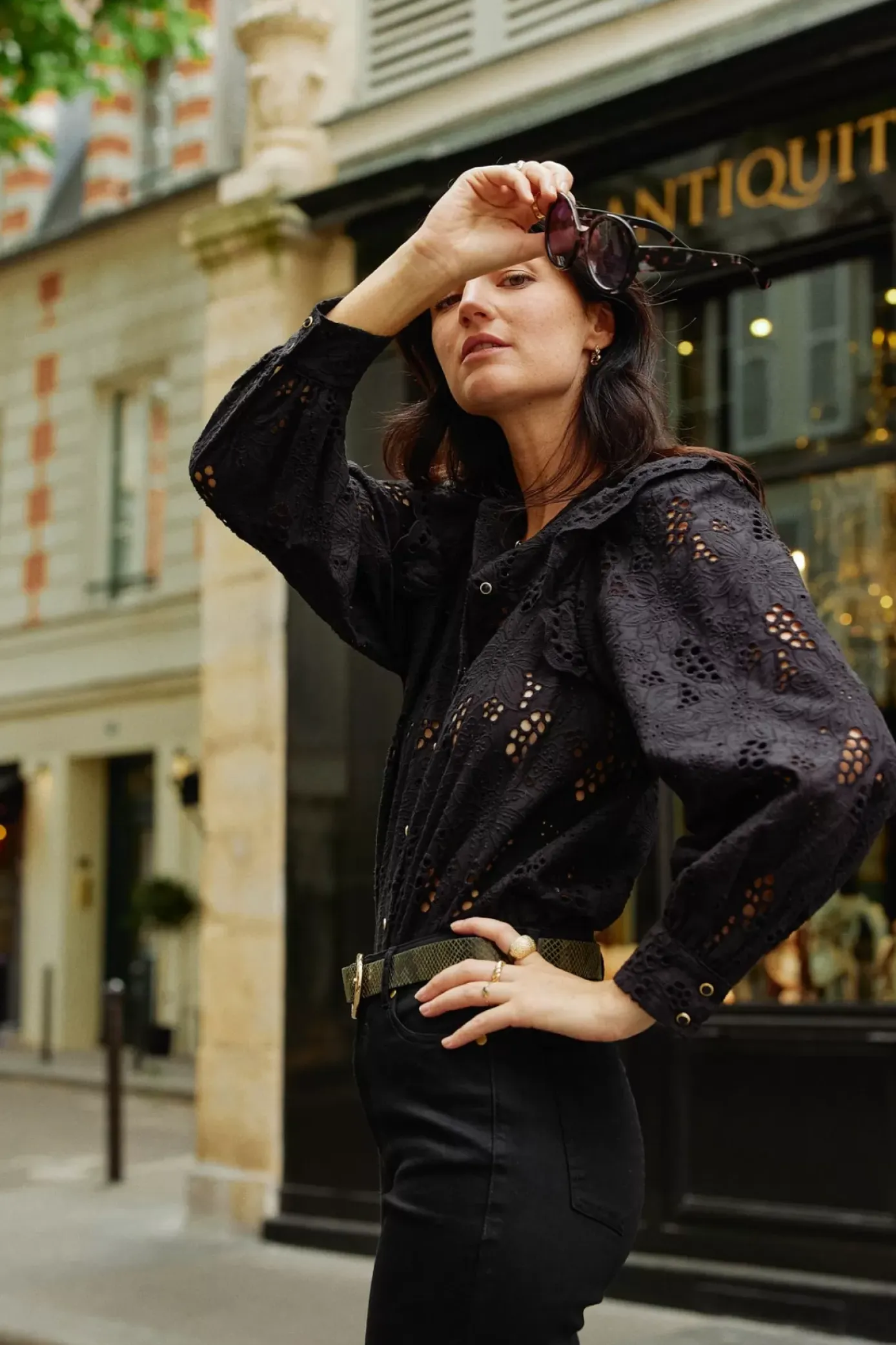 Blouses & Chemisiers|LA PETITE ÉTOILE Blouse Arsine Noir