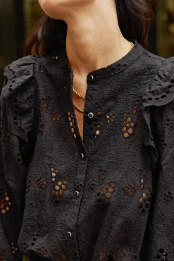 Blouses & Chemisiers|LA PETITE ÉTOILE Blouse Arsine Noir