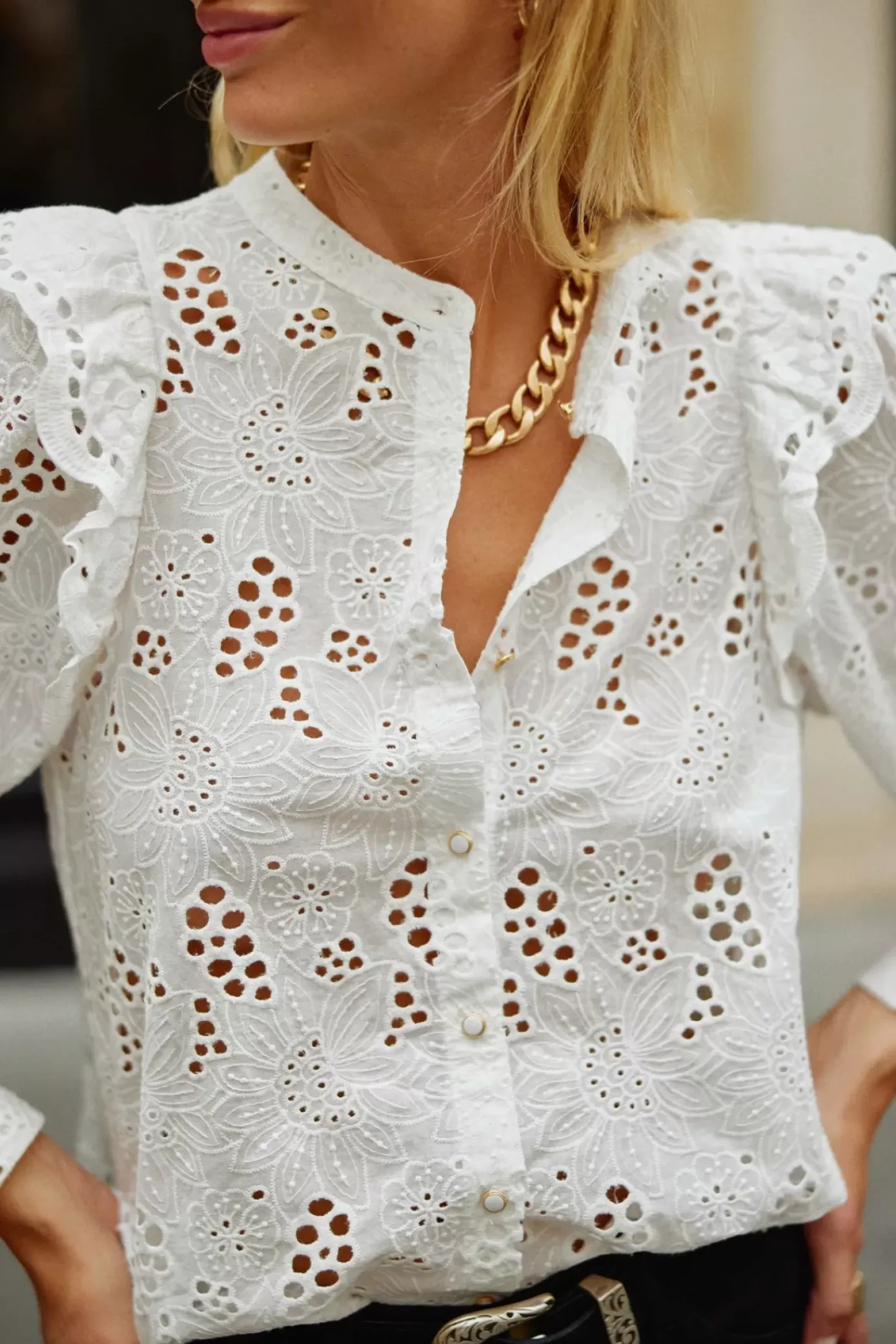 Blouses & Chemisiers|LA PETITE ÉTOILE Blouse Arsine Blanc