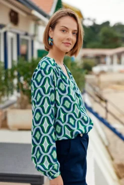 Blouses & Chemisiers|LA PETITE ÉTOILE Blouse Aveline Geo