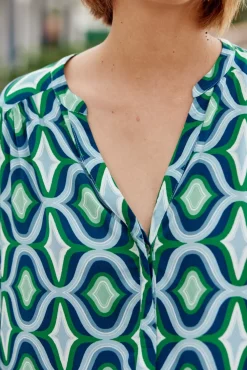 Blouses & Chemisiers|LA PETITE ÉTOILE Blouse Aveline Geo