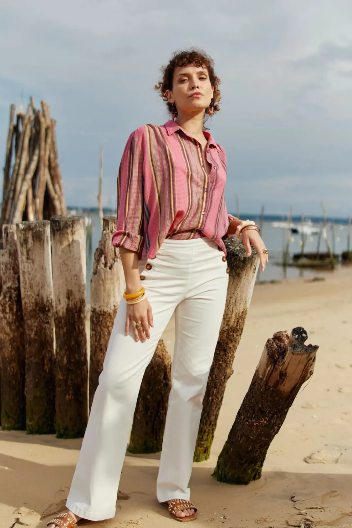 Blouses & Chemisiers|LA PETITE ÉTOILE Blouse Belane Rose Raye