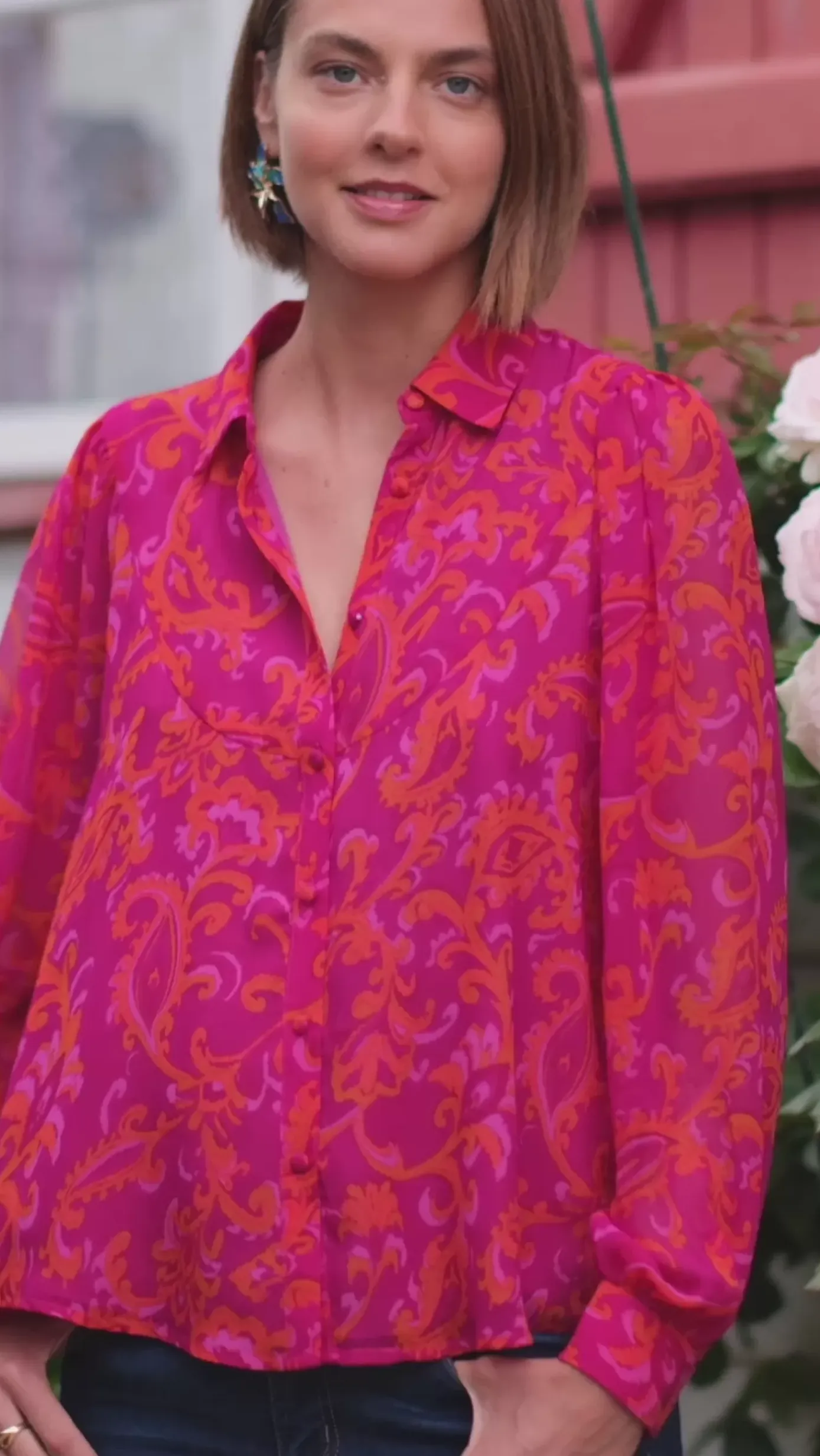 Blouses & Chemisiers|LA PETITE ÉTOILE Blouse Joao Rose/Orange