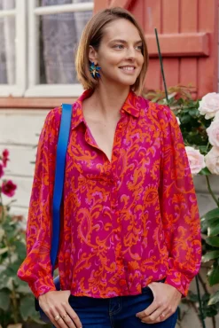Blouses & Chemisiers|LA PETITE ÉTOILE Blouse Joao Rose/Orange