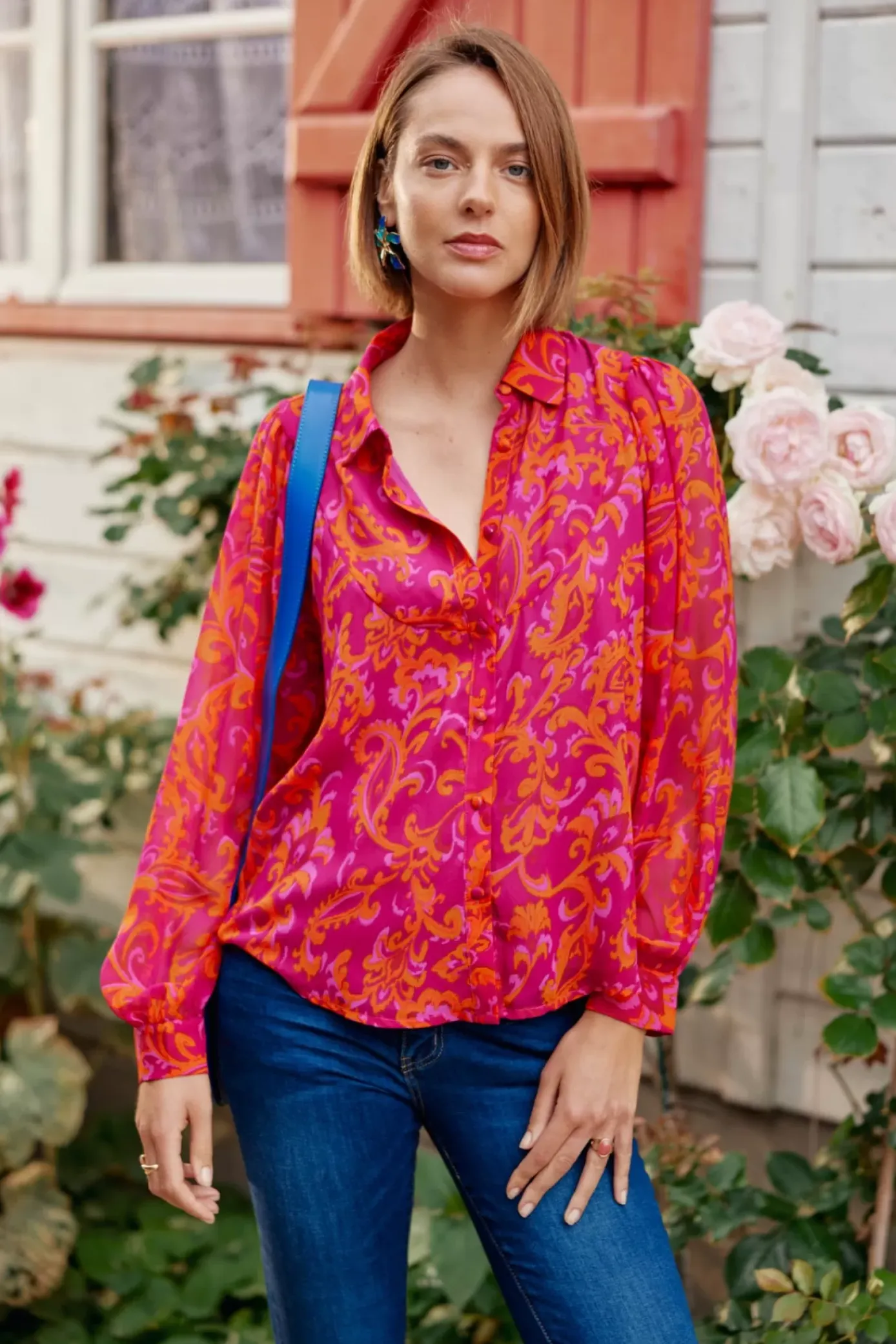 Blouses & Chemisiers|LA PETITE ÉTOILE Blouse Joao Rose/Orange