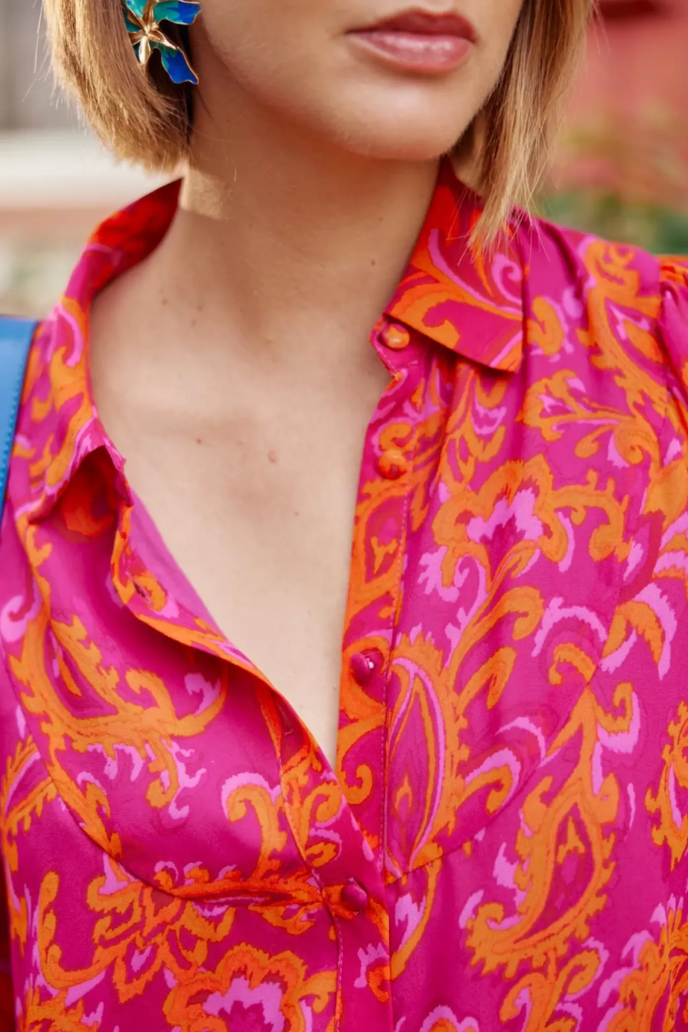 Blouses & Chemisiers|LA PETITE ÉTOILE Blouse Joao Rose/Orange
