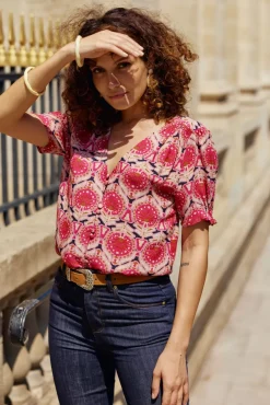 Blouses & Chemisiers|LA PETITE ÉTOILE Blouse Katarina Aztek