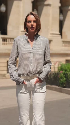 Blouses & Chemisiers|LA PETITE ÉTOILE Blouse Marlowe Raye Bleu