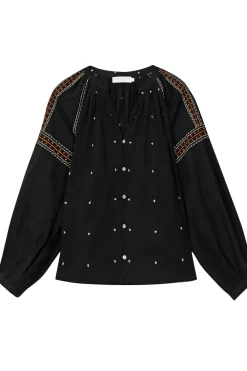 Blouses & Chemisiers|LA PETITE ÉTOILE Blouse Sloane Noir