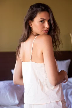 Les Pyjamas|LA PETITE ÉTOILE Caraco Et Shorty Set Botsy Champagne