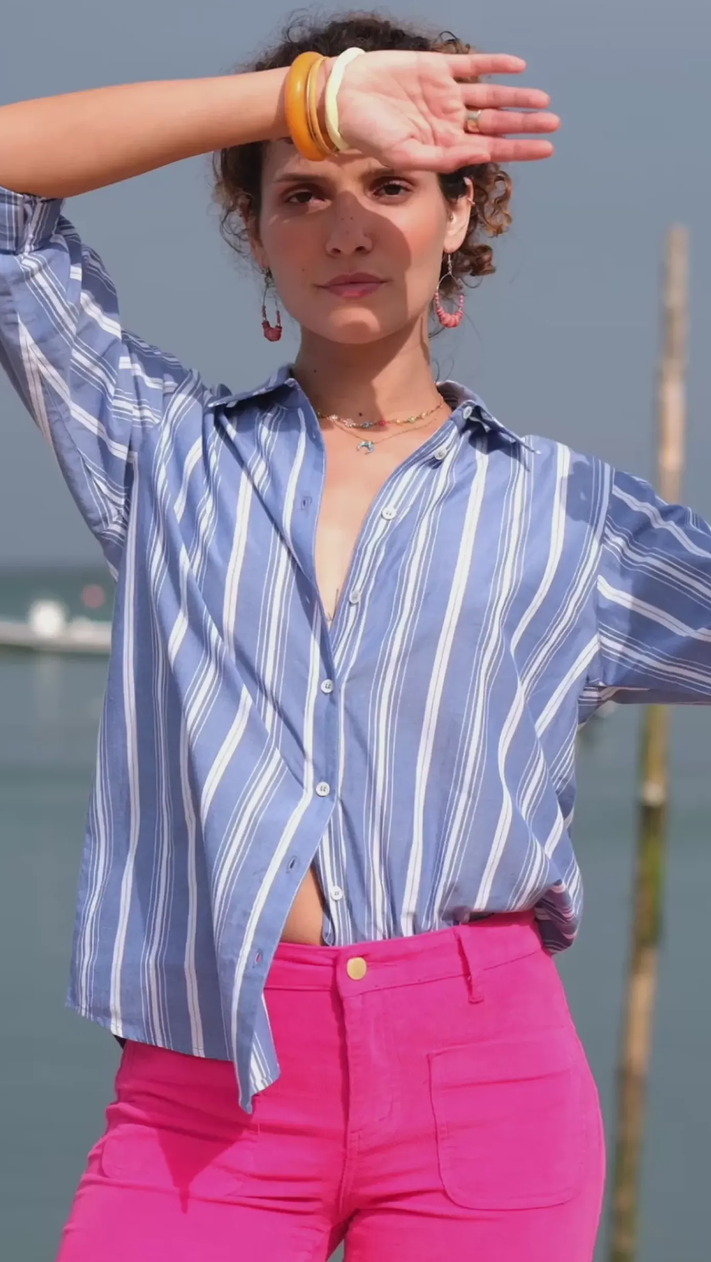 Blouses & Chemisiers|LA PETITE ÉTOILE Chemise Maeve Rayure Bleu