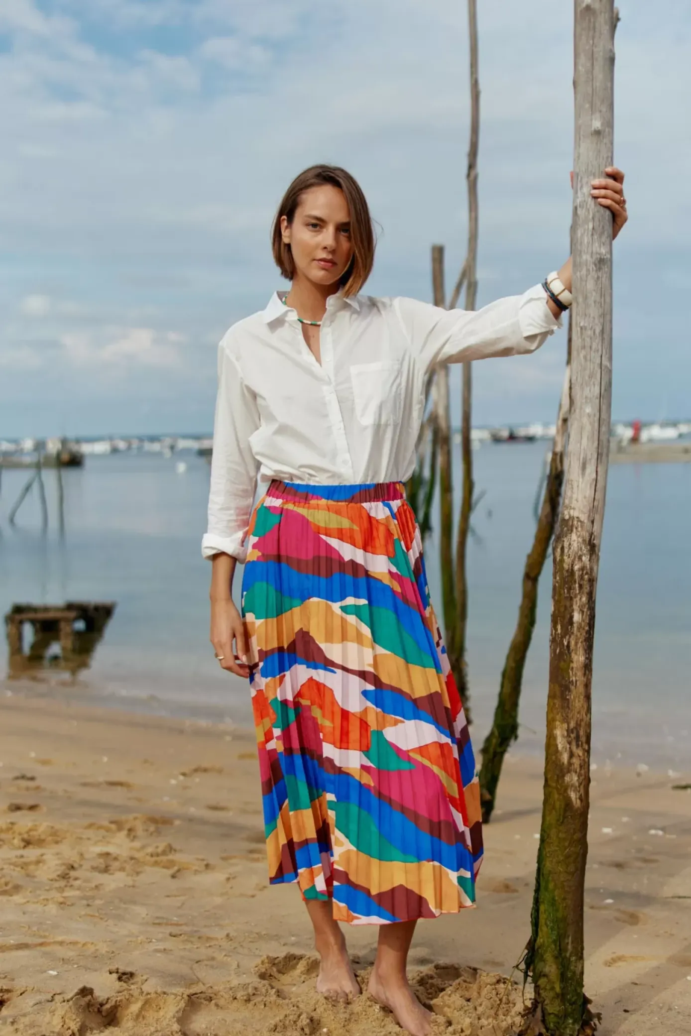 Blouses & Chemisiers|LA PETITE ÉTOILE Chemisier Scarlett Blanc