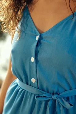 Robes & Combinaisons|LA PETITE ÉTOILE Combi-Short Eleanor Bleu