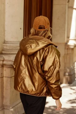 Manteaux & Vestes|LA PETITE ÉTOILE Coupe-Vent Reversible Stalia F Bronze
