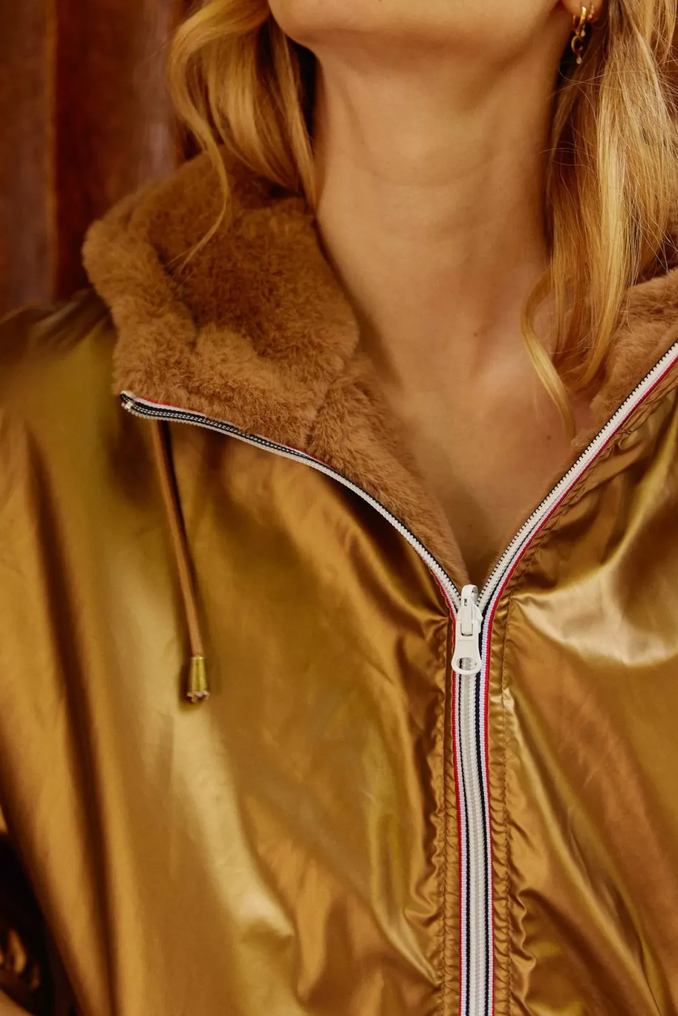 Manteaux & Vestes|LA PETITE ÉTOILE Coupe-Vent Reversible Stalia F Bronze