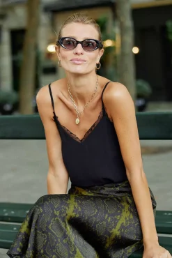 Tops|LA PETITE ÉTOILE Debardeur Anika Noir