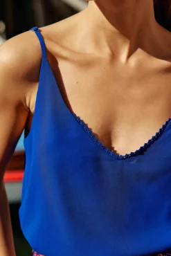 Tops|LA PETITE ÉTOILE Debardeur Lyra Bleu