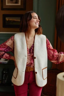 Manteaux & Vestes|LA PETITE ÉTOILE Gilet Livena Ecru