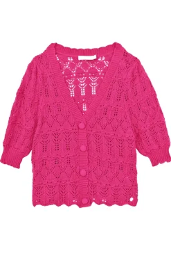Mailles|LA PETITE ÉTOILE Gilet Rowena Fuchsia