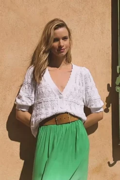 Mailles|LA PETITE ÉTOILE Gilet Rowena Blanc