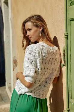 Mailles|LA PETITE ÉTOILE Gilet Rowena Blanc