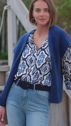 Mailles|LA PETITE ÉTOILE Gilet Sade Bleu