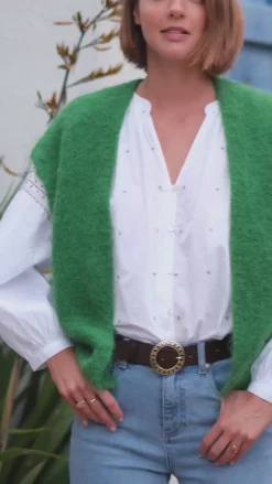 Mailles|LA PETITE ÉTOILE Gilet Sade Vert
