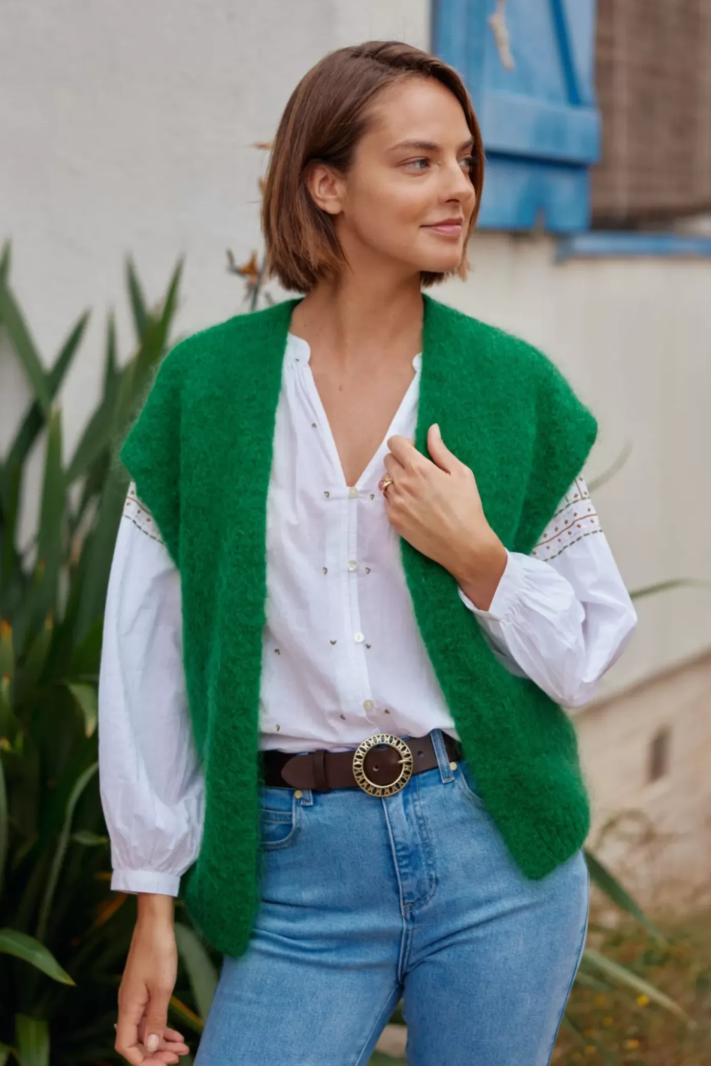 Mailles|LA PETITE ÉTOILE Gilet Sade Vert