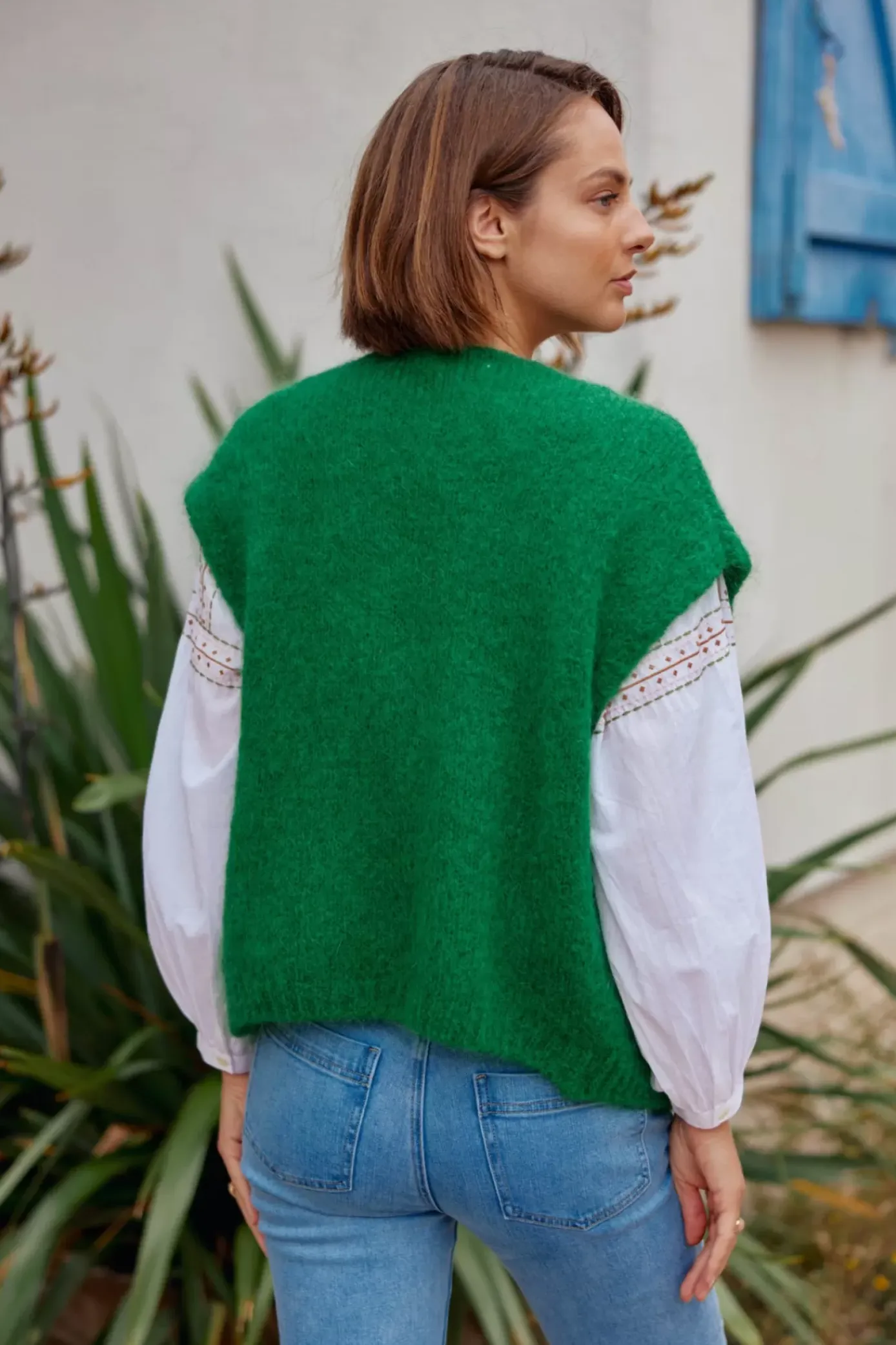 Mailles|LA PETITE ÉTOILE Gilet Sade Vert