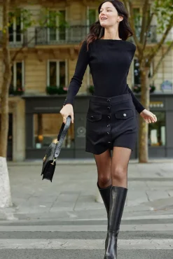 Jupes & Shorts|LA PETITE ÉTOILE Jupe Axeline Noir