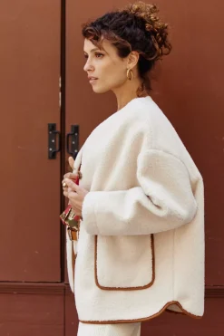 Manteaux & Vestes|LA PETITE ÉTOILE Manteau Liven Ecru