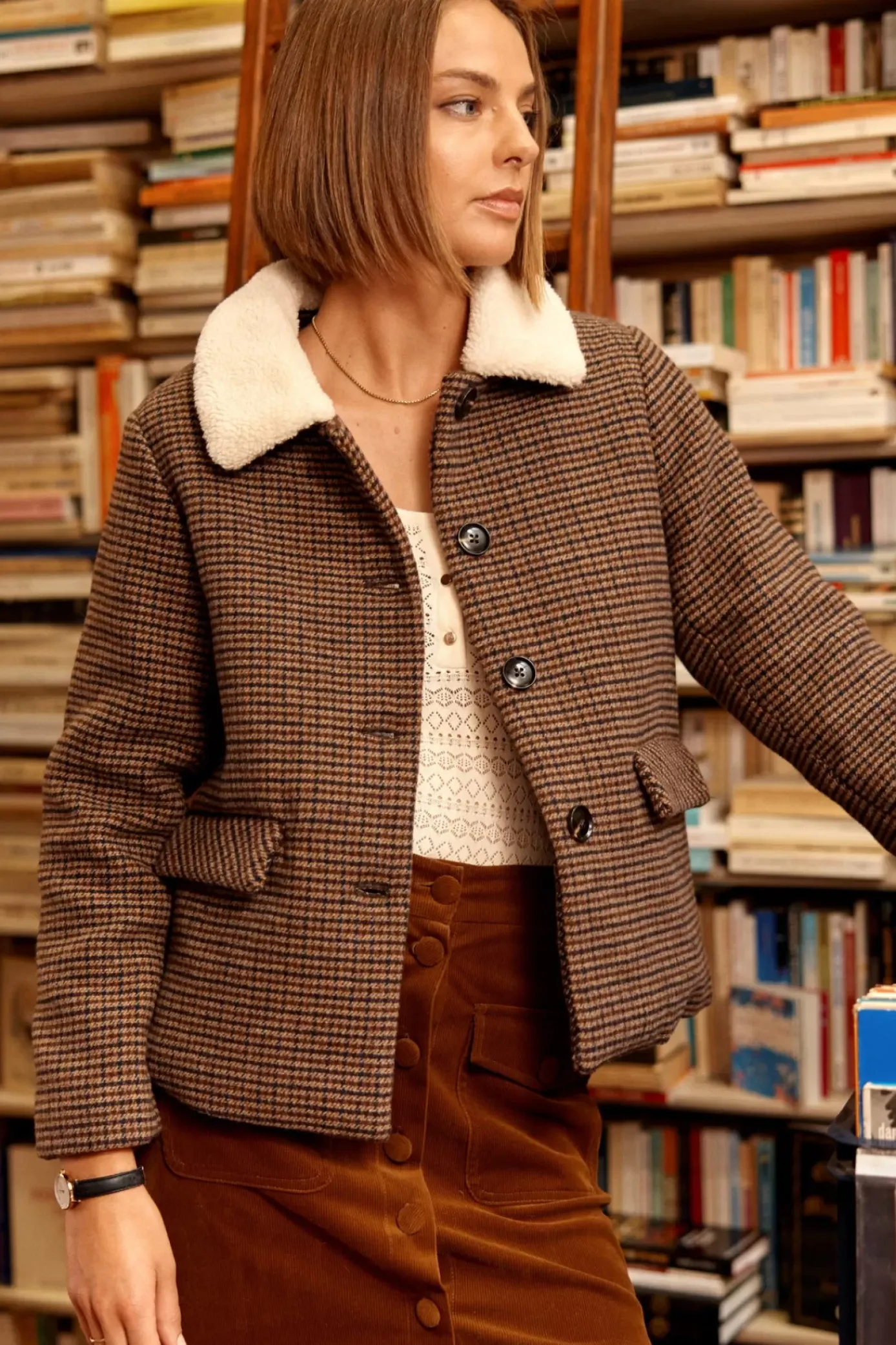 Manteaux & Vestes|LA PETITE ÉTOILE Manteau Mattie Petits Carreaux