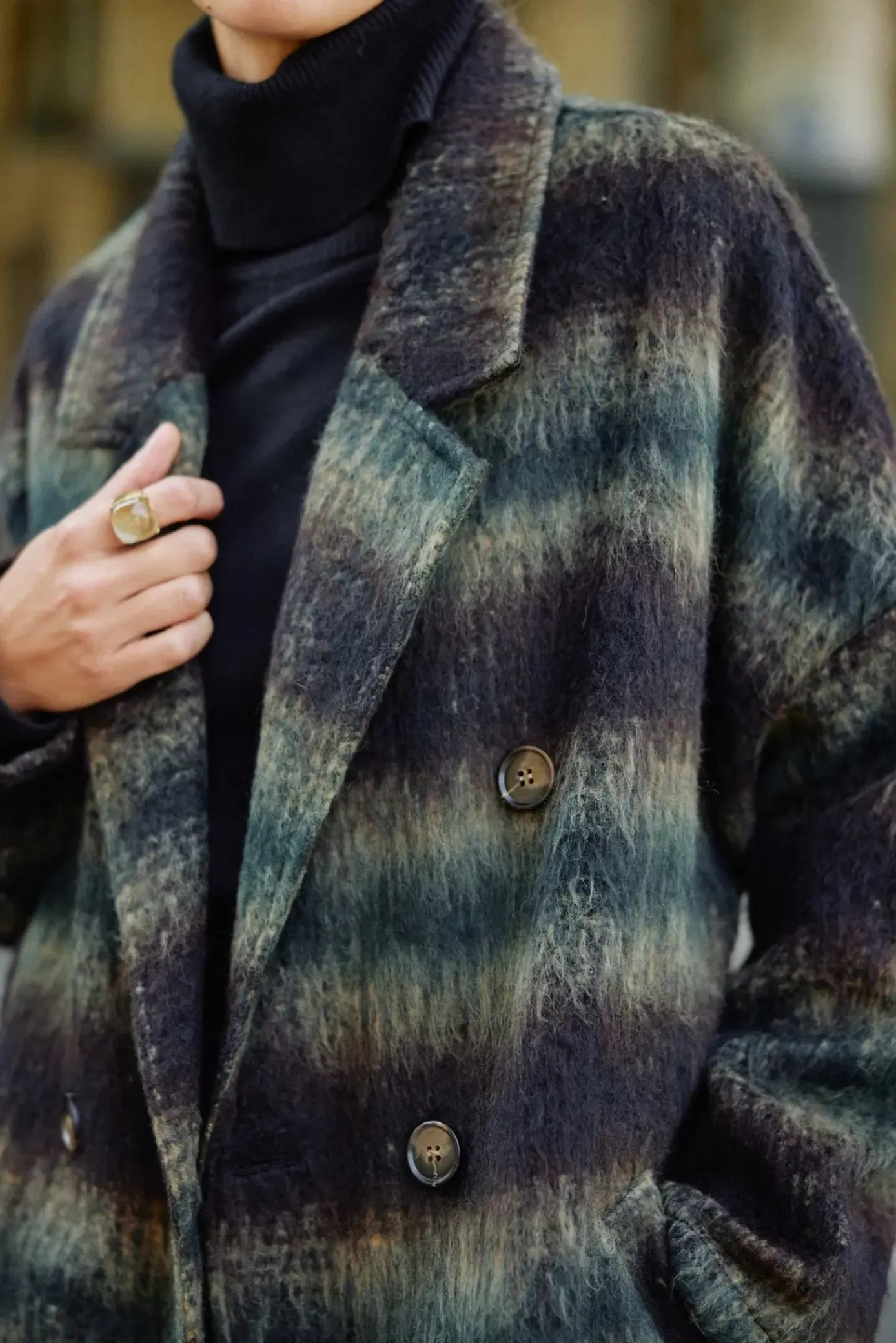 Manteaux & Vestes|LA PETITE ÉTOILE Manteau Orazio Noir/Vert
