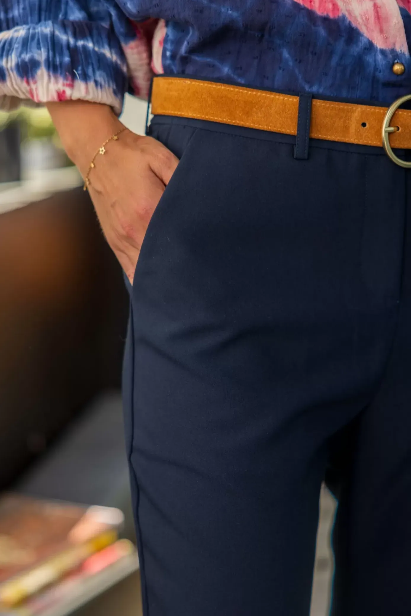 Pantalons & Jeans|LA PETITE ÉTOILE Pantalon Aris Marine