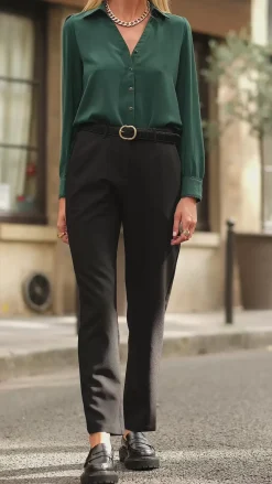Pantalons & Jeans|LA PETITE ÉTOILE Pantalon Aris Noir