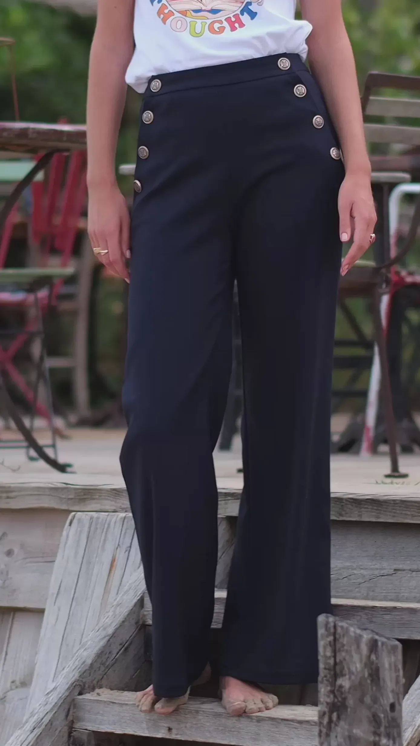 Pantalons & Jeans|LA PETITE ÉTOILE Pantalon Cady Marine