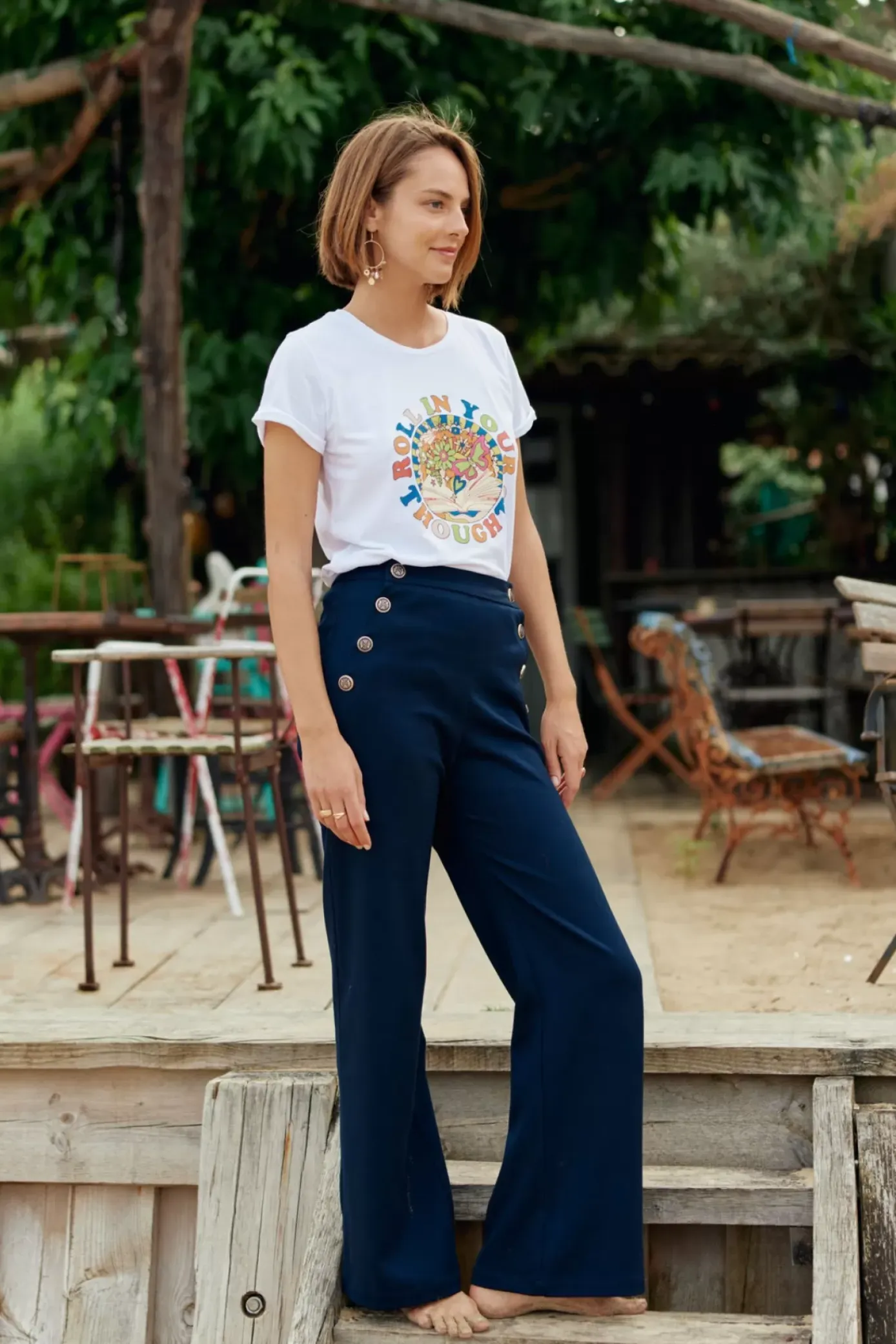 Pantalons & Jeans|LA PETITE ÉTOILE Pantalon Cady Marine