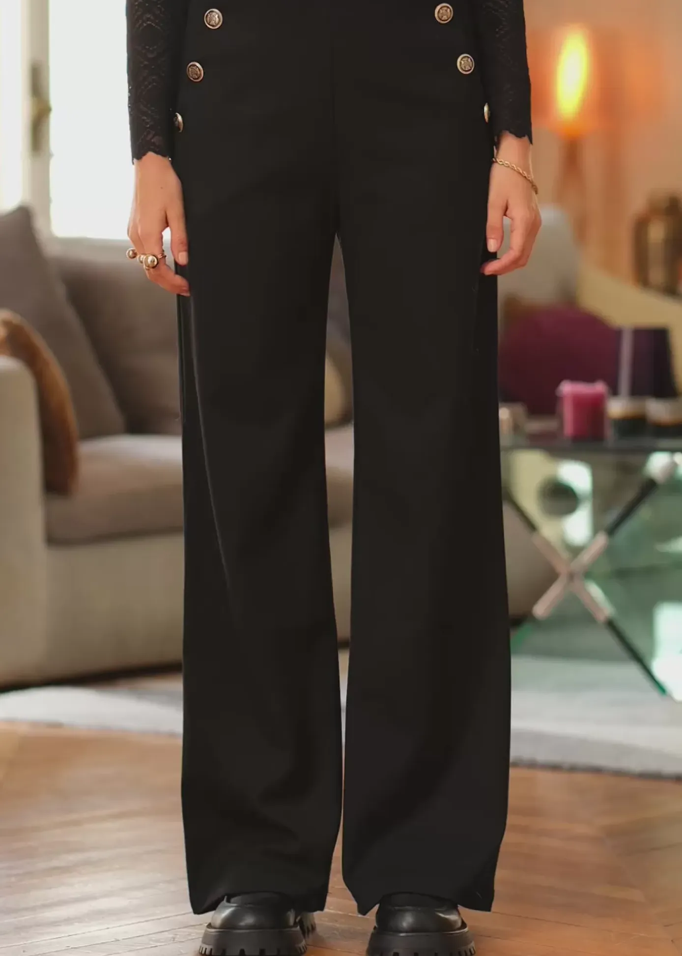 Pantalons & Jeans|LA PETITE ÉTOILE Pantalon Cady Noir