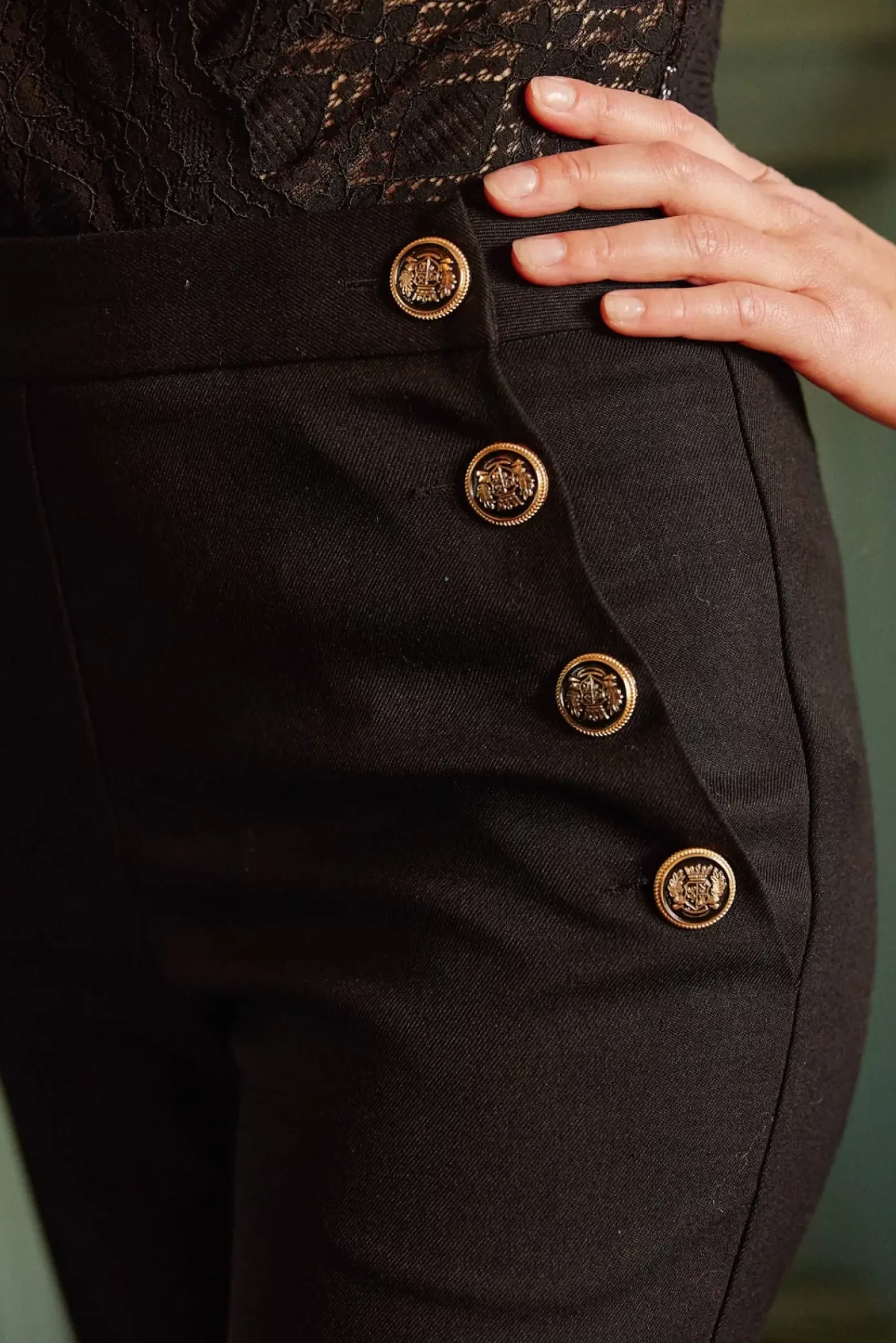Pantalons & Jeans|LA PETITE ÉTOILE Pantalon Cady Noir