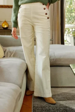 Pantalons & Jeans|LA PETITE ÉTOILE Pantalon Cady V Ecru