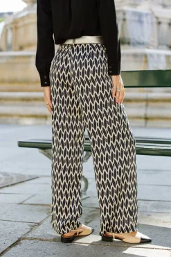 Pantalons & Jeans|LA PETITE ÉTOILE Pantalon Fernano Ecru/Noir