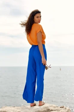 Pantalons & Jeans|LA PETITE ÉTOILE Pantalon Hilda Bleu