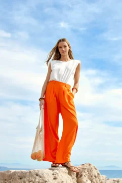 Pantalons & Jeans|LA PETITE ÉTOILE Pantalon Hilda Orange