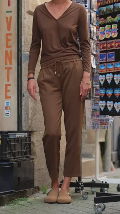 Pantalons & Jeans|LA PETITE ÉTOILE Pantalon Karama Tabac