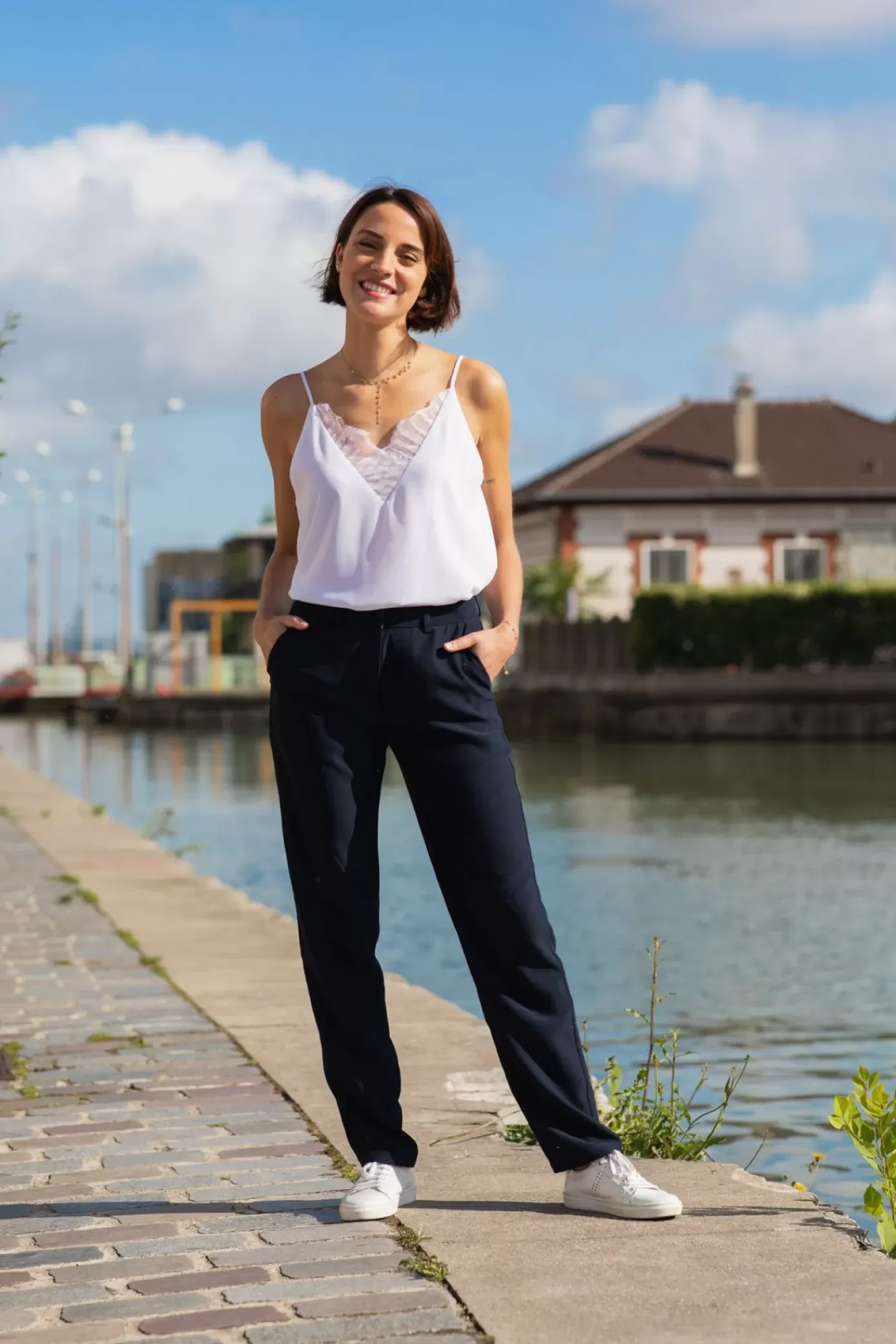 Pantalons & Jeans|LA PETITE ÉTOILE Pantalon Katnis Marine