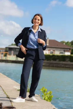 Pantalons & Jeans|LA PETITE ÉTOILE Pantalon Katnis Marine