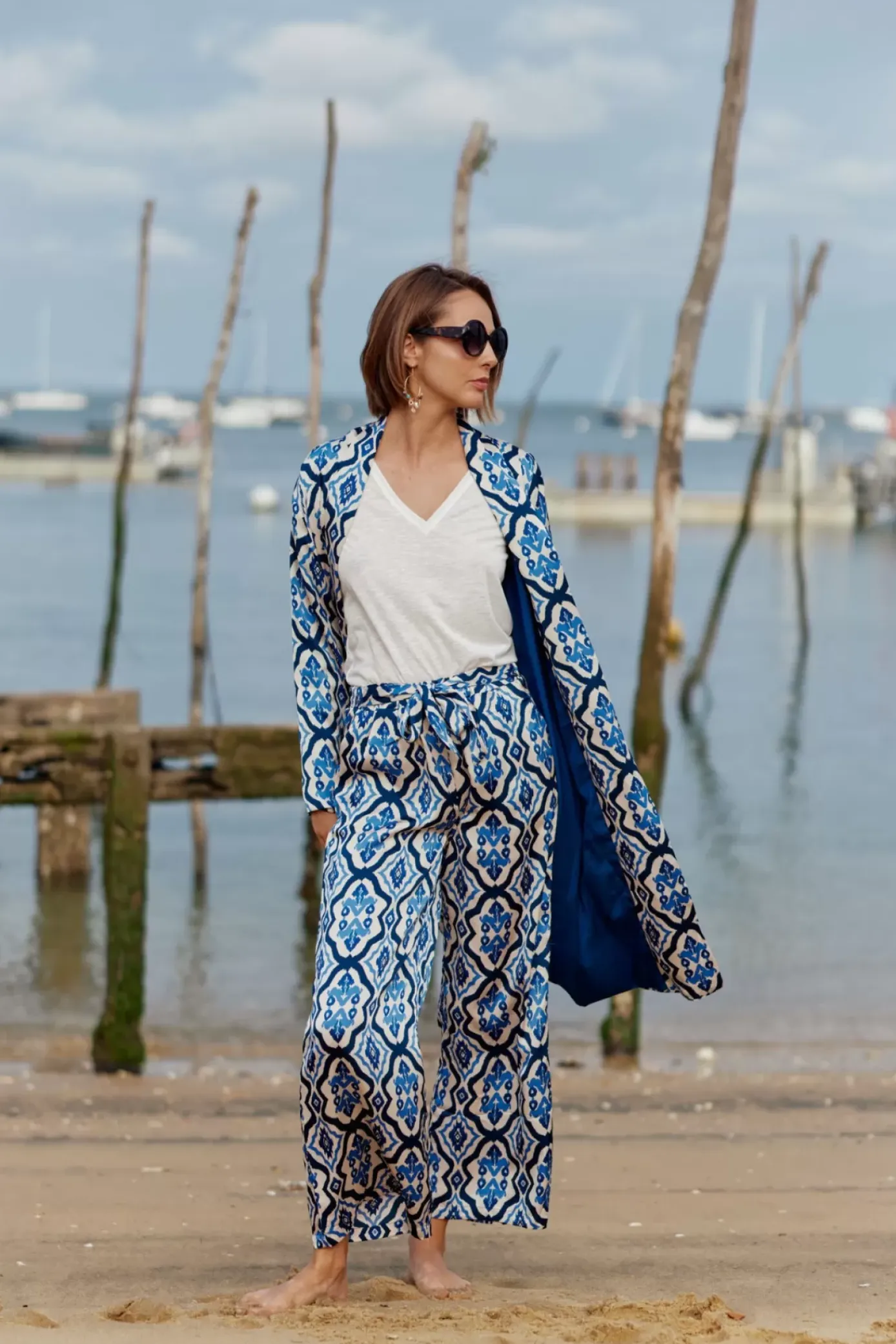Pantalons & Jeans|LA PETITE ÉTOILE Pantalon Latea Bleu