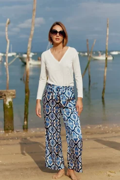 Pantalons & Jeans|LA PETITE ÉTOILE Pantalon Latea Bleu