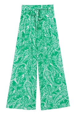 Pantalons & Jeans|LA PETITE ÉTOILE Pantalon Lemaa Vert/Ecru